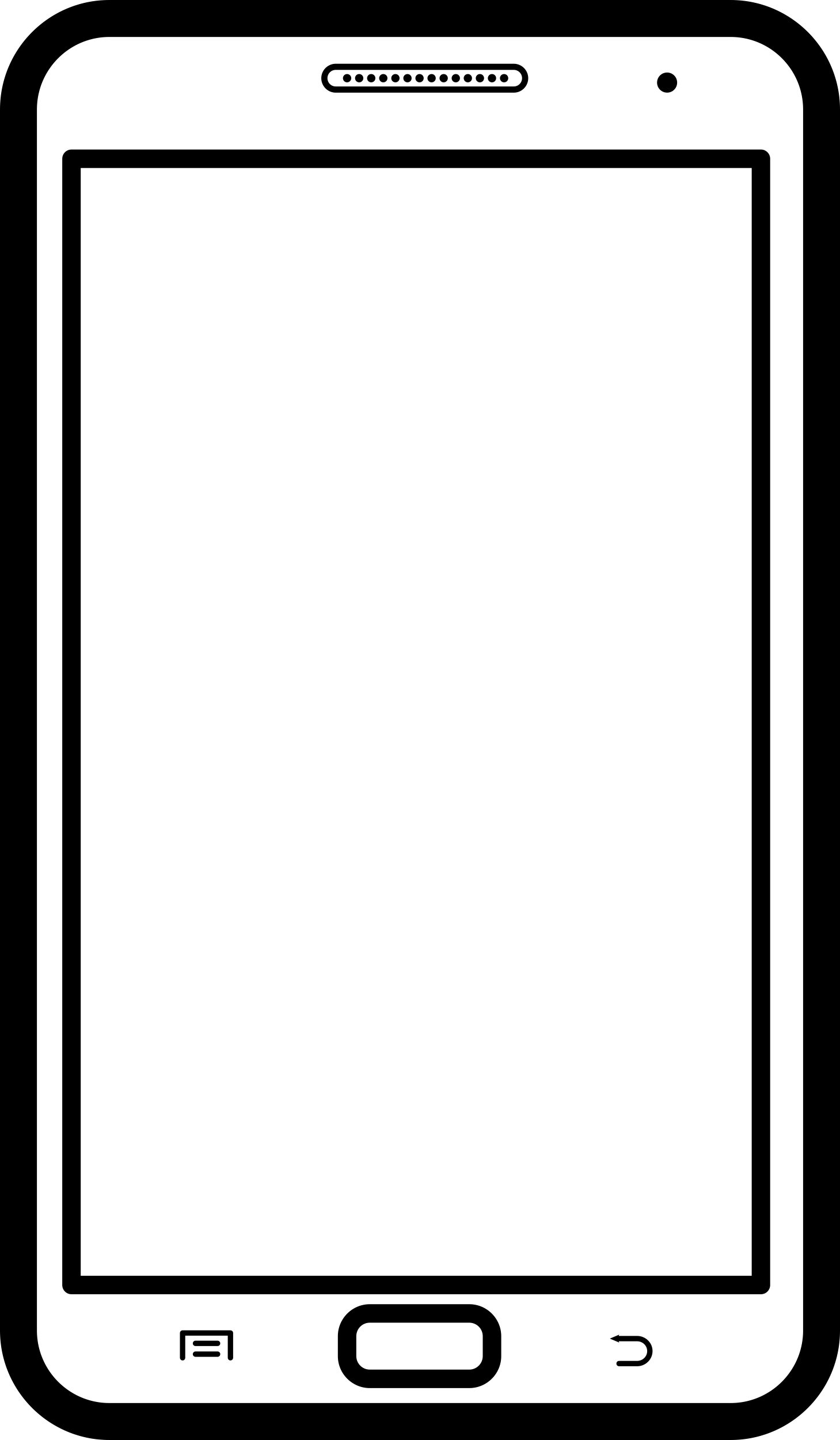 Mobile Phone Popular Model Samsung Galaxy Note Outline Icon Svg Set Free Vectors